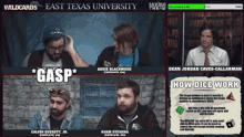 a screenshot of a game called gasp being played on east texas university