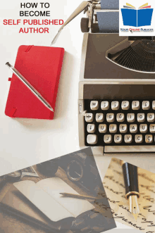 a book titled how to become self published author is on a table