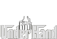 a logo for under hand shows two hands reaching out