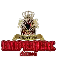 a logo for imperial chatroom with a crown and heart