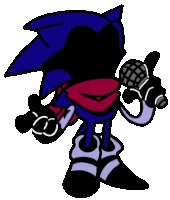 a cartoon of a sonic the hedgehog holding a microphone and giving a thumbs up .