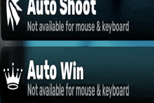 a screen that says auto shoot and auto win