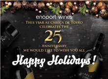 enoport wines celebrates the 25th anniversary we would like to wish you all happy holidays !