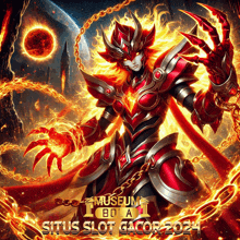 a poster for situs slot gacor shows a knight in armor