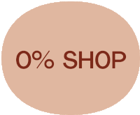 a circle with the words 0 % shop written inside of it