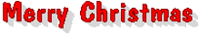 the word merry christmas is written in red letters