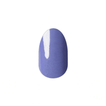 a purple nail with a white reflection on a white background .