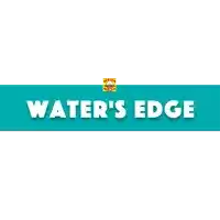 a blue sign that says water 's edge