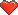 a pixel art illustration of a red heart with wings on a white background .