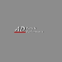 a logo for ad parts and performance is on a gray background