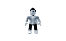 a roblox character wearing a blue jacket and white shirt