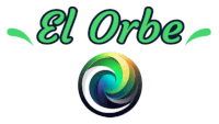 a logo for el orbe has a swirl in the middle