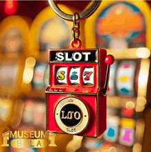 a red slot machine with the words slot on the front