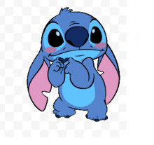 a drawing of stitch from lilo and stitch standing on a checkered background