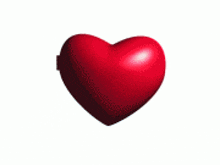 a red heart is on a white background