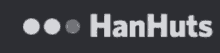 a gray background with white dots and the words hanhuts