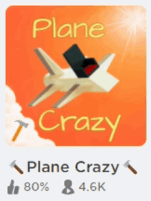 an advertisement for plane crazy shows a plane flying through the sky