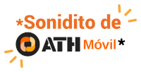 a logo that says sonidito de ath movil in orange