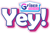 a g fiber prepaid logo that says yey