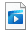 a blue play button is on a white background in a file icon .