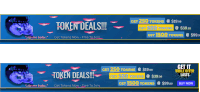 a blue banner advertising token deals for $ 19.99