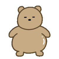 a cartoon drawing of a brown teddy bear