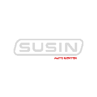 a logo for susin auto center with a white background