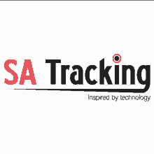 a logo for sa tracking that is inspired by technology