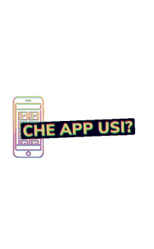 a phone with the words che app usi written on it