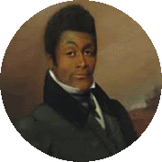 a painting of a black man in a suit and tie