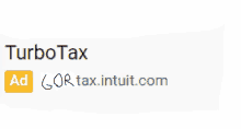 an ad for turbo tax is displayed on a website