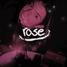 a drawing of a girl with the word rose on it