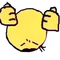 a cartoon drawing of a yellow smiley face with a fist in the air