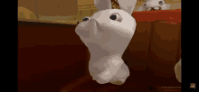 a white rabbit with blue eyes is in a video game called prosafio gaming