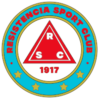 a logo for resistencia sport club with a red triangle