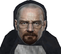 a bald man with glasses and a beard is wearing a black hoodie