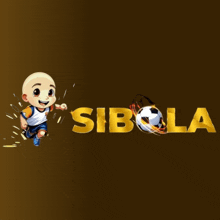 a logo for sibola with a cartoon character