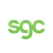 a green logo on a white background that says sgc .