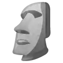 a statue of a man 's head is shown in a cartoon style .