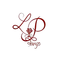 a logo for lp sango with a rose and the letter p