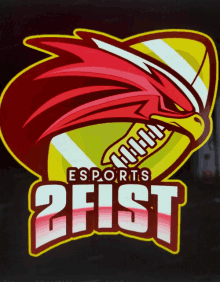 a logo for esports 2 fist with an eagle and football