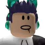 a close up of a roblox character with headphones on his head