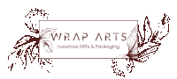 wrap arts luxurious gifts and packaging logo with flowers