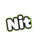 the word nit is written in black and green letters