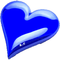 a blue heart with the letters a.c written on it