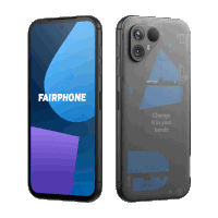 the front and back of a fairphone cellphone