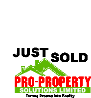 a logo for pro-property solutions limited says just sold