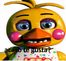 chica from five nights at freddy 's is wearing a shirt that says fiesta