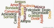 a word cloud in a foreign language with the word amigos in the middle