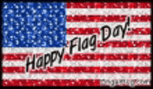 an american flag with the words `` happy flag day '' on it .